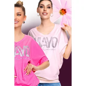   Mayo Chix Toole tunika r.u. modal viscose/nagy csili átmenetes felirat világos rózsaszín
