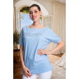  Mayo Chix Bronz póló modal viscose/dombor fólia all this and more babakék