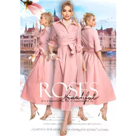 Mayo Chix Roses ruha puplin rózsaszín