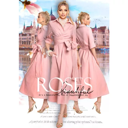 Mayo Chix Roses ruha puplin rózsaszín