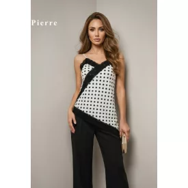 La Pierre Cila top mintás csipke