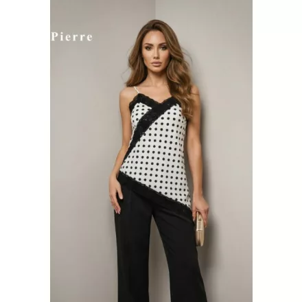 La Pierre Cila top mintás csipke