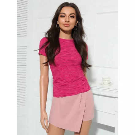 Envy felső kereknyakú hullám mintás pink