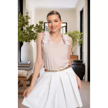 Mayo Chix Porto póló modal viscose/csipke bézs