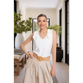 Mayo Chix Porto póló modal viscose/csipke fehér