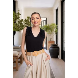 Mayo Chix Porto póló modal viscose/csipke fekete