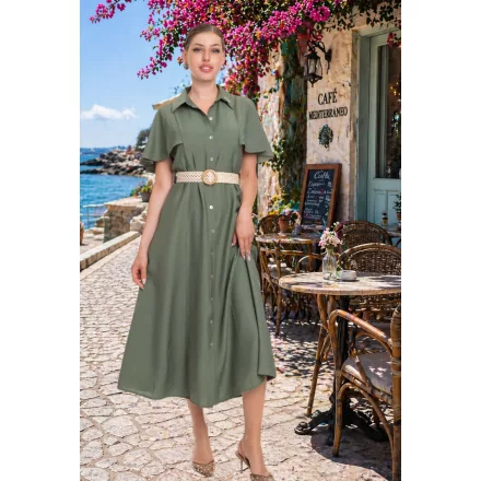 Mayo Chix Medi ruha hosszú/öves khaki