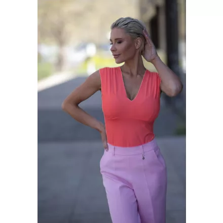 Envy felső Mély V-kivágású pink