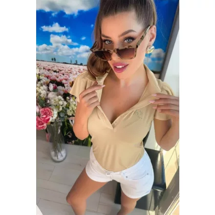 Mayo Chix Lolli póló modal viscose/kis dombor fólia bézs