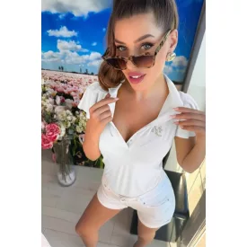   Mayo Chix Lolli póló modal viscose/kis dombor fólia fehér