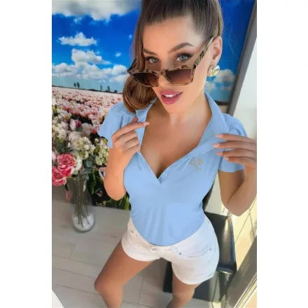 Mayo Chix Lolli póló modal viscose/kis dombor fólia babakék