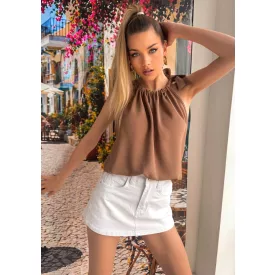 Mayo Chix Coco szoknya short fehér farmer