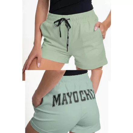 Mayo Chix Pulzus short selyem punto/hátul matrica pisztácia