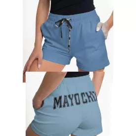 Mayo Chix Pulzus short selyem punto/hátul matrica kék
