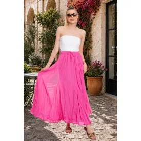 Mayo Chix Booba szoknya gyűrt/hosszú pink