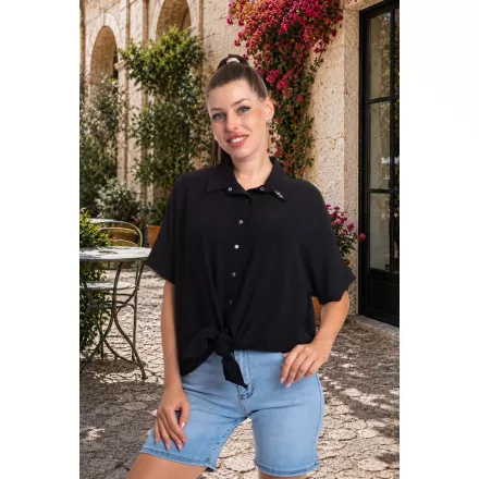 Mayo Chix Felicia blúz krepp fekete
