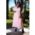 Rensix ruha V nyakú rövidujjú derékban gumis krepp világos rózsaszín 2026