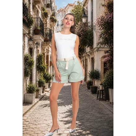 Mayo Chix Duffy short punto/fonott öves pisztácia