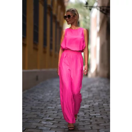 Envy nadrág gumis derekú bőszárú neonpink