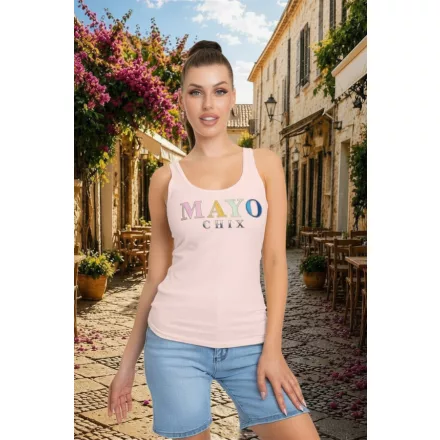 Mayo CHix Corso trikó sport pamut/ dombor fólia színes felirat rózsaszín