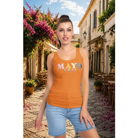Mayo CHix Corso trikó sport pamut/ dombor fólia színes felirat narancssárga