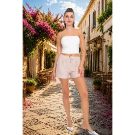 Mayo Chix Ready short lenes krepp bézs