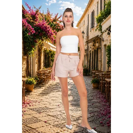 Mayo Chix Ready short lenes krepp bézs