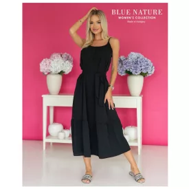 Blue Nature Amika ruha maxi megkötős fekete