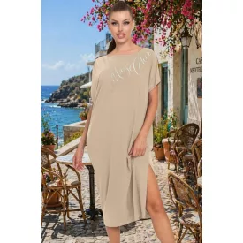   Mayo Chix Mindy ruha hosszú modal viscose/matrica feliratos bézs