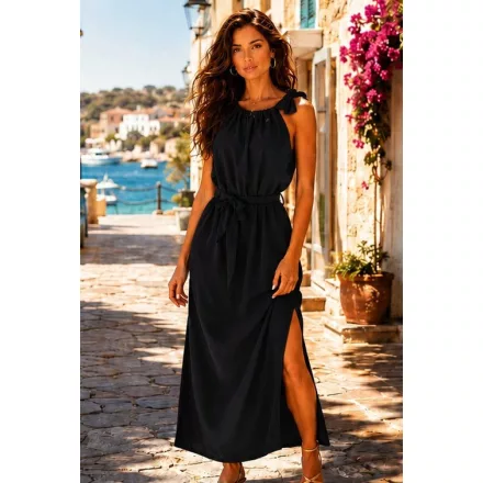 Mayo Chix Lobélia ruha maxi krepp/öves fekete