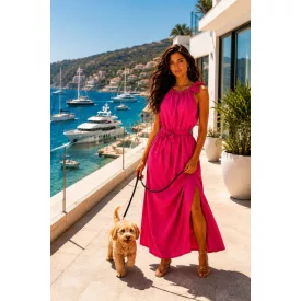 Mayo Chix Lobélia ruha maxi krepp/öves pink