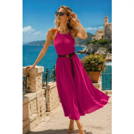 Mayo Chix malaga ruha plisszírozott/kombiné pántos pink