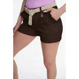 Mayo Chix Escalade short selyem punto/öves sötétbarna
