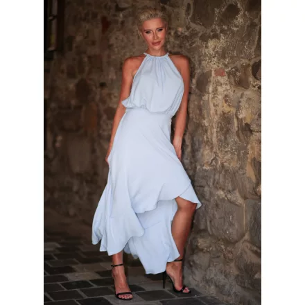 Envy ruha Halter nyakú fodros midi babakék