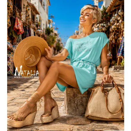 Mayo CHix Natalia ruha modal viscose/matrica menta