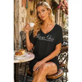   Mayo Chix Toole ruha rövid r.u. modal viscose/dombor csili fekete
