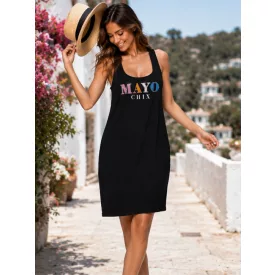 Mayo CHix Roseann ruha modal viscose/dombor matrica fekete