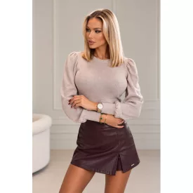 Blue Nature Szoknya-short bolyhos-bőr bordó