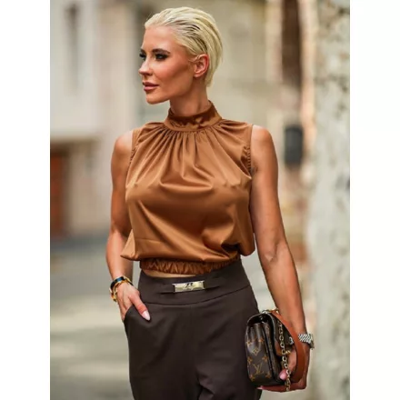 Envy felső Szatén állónyakú bronz
