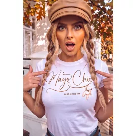  Mayo Chix Light póló r.u. sport pamut/ matrica hang on fehér