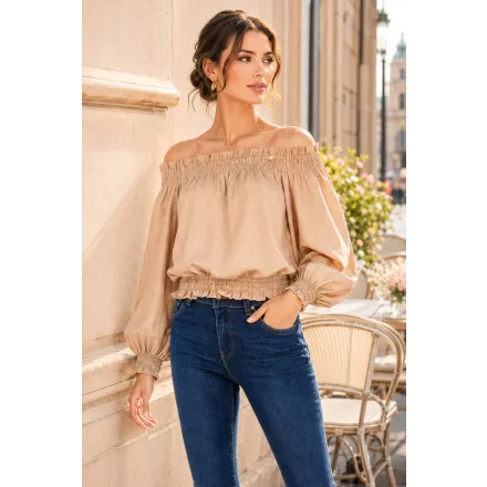 Mayo CHix Pia blúz tencel farmer bézs