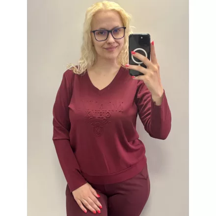 MAyo CHix Reina póló h.u. pianka/3D Címeres burgundi