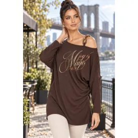   MAyo CHix Tenes tunika h.u. modal viscose/matrica joy of csokoládé