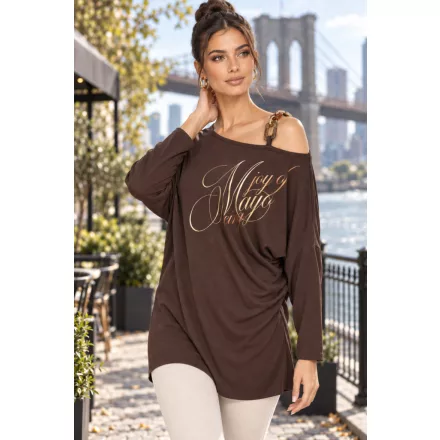 MAyo CHix Tenes tunika h.u. modal viscose/matrica joy of csokoládé