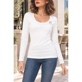 Mayo CHix Tondo póló h.u. modal viscose/kis dombor fehér