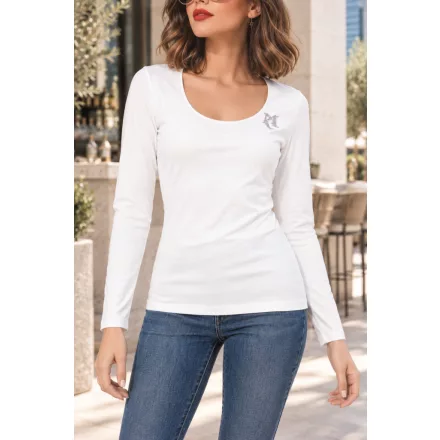 Mayo CHix Tondo póló h.u. modal viscose/kis dombor fehér