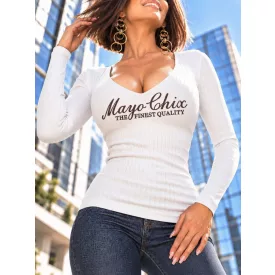   Mayo Chix Madison pulóver kötött/dombor csili brokát finest fehér