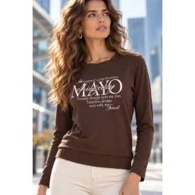   Mayo CHix Pilar póló h.u. modal viscose/ matrica designed with passion csokoládé