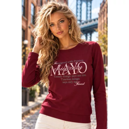 Mayo CHix Pilar póló h.u. modal viscose/ matrica designed with passion bordó
