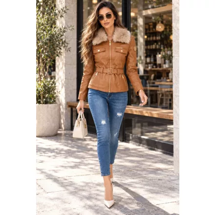 MAyo CHix Holly kabát műbőr karamell